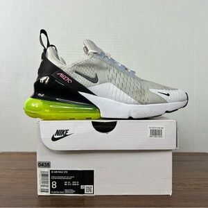 Nike Air Max 270 Pure Platinum Volt White/Green/Black Women’s 8